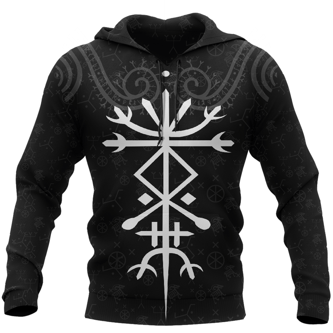 FUNSTUFFPRINT - Viking Eagle Iceland 3D Hoodie and Zip Hoodie
