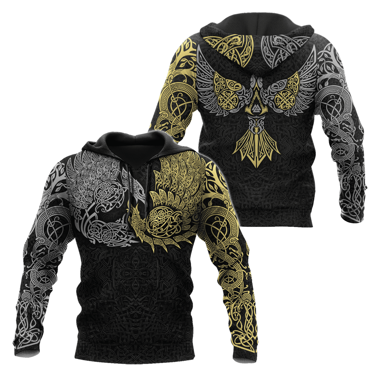 FUNSTUFFPRINT Viking Ravens Of Midgard Shirts 3D Hoodie and Zip Hoodie