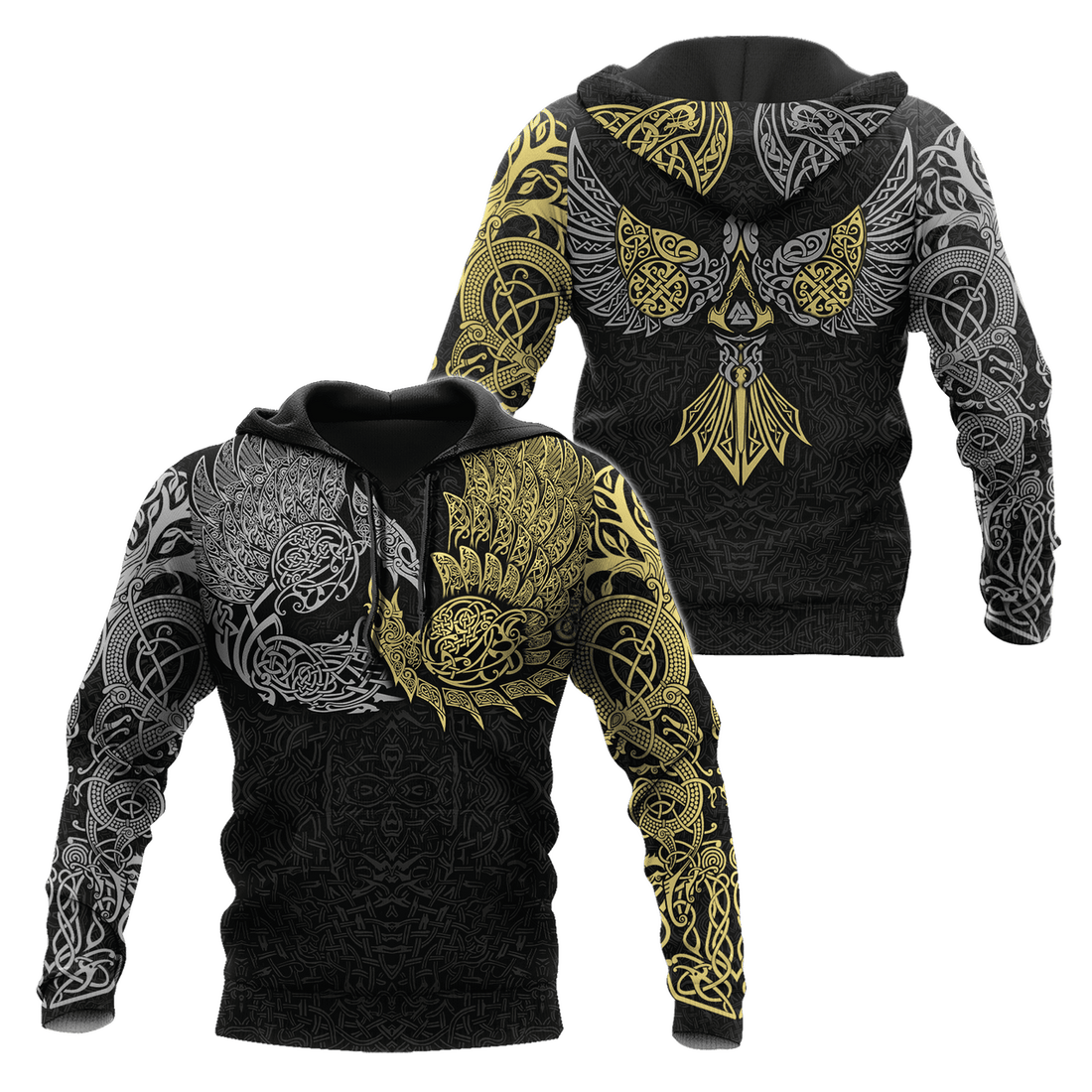 FUNSTUFFPRINT Viking Ravens Of Midgard Shirts 3D Hoodie and Zip Hoodie