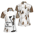 Watch Me Slay These Holes Panther Skin Pattern Short Sleeve Women Polo Shirt