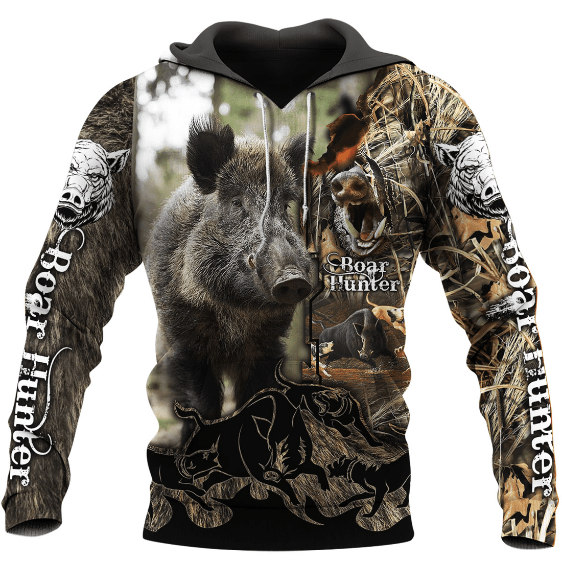 FUNSTUFFPRINT Wild Boar 3D Hoodie and Zip Hoodie