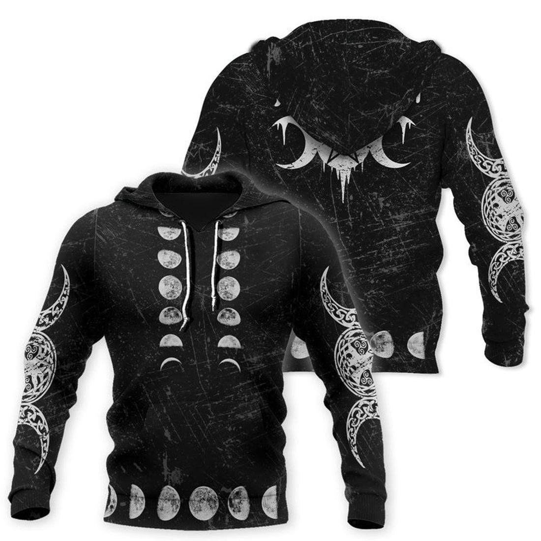 FUNSTUFFPRINT Witch Satanic Tribal 3D Hoodie and Zip Hoodie