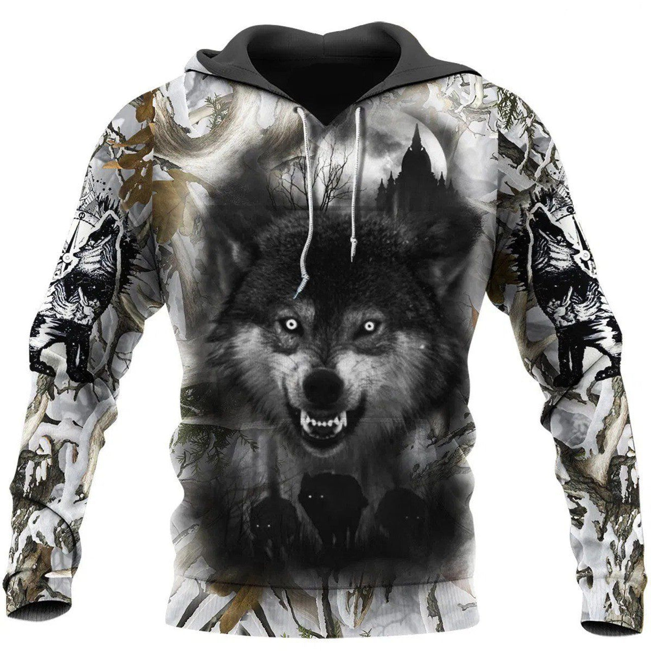 FUNSTUFFPRINT - Wolf 3D Hoodie and Zip Hoodie