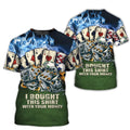 FUNSTUFFPRINT Poker I Bought This Shirt With Your Money 3D T-Shirt, Casino T-Shirt, Pocker Shirt 3D T-shirt