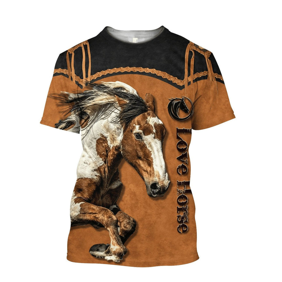 FUNSTUFFPRINT American Paint Horse Native American Cowboy Unisex Shirts 3D T-shirt