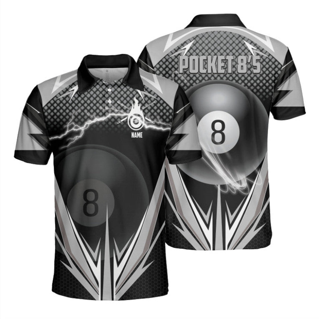 Custom 3D Print Billiard Shirt Men Women, Custom Billiard Polo Shirt, Billiard Team Gift
