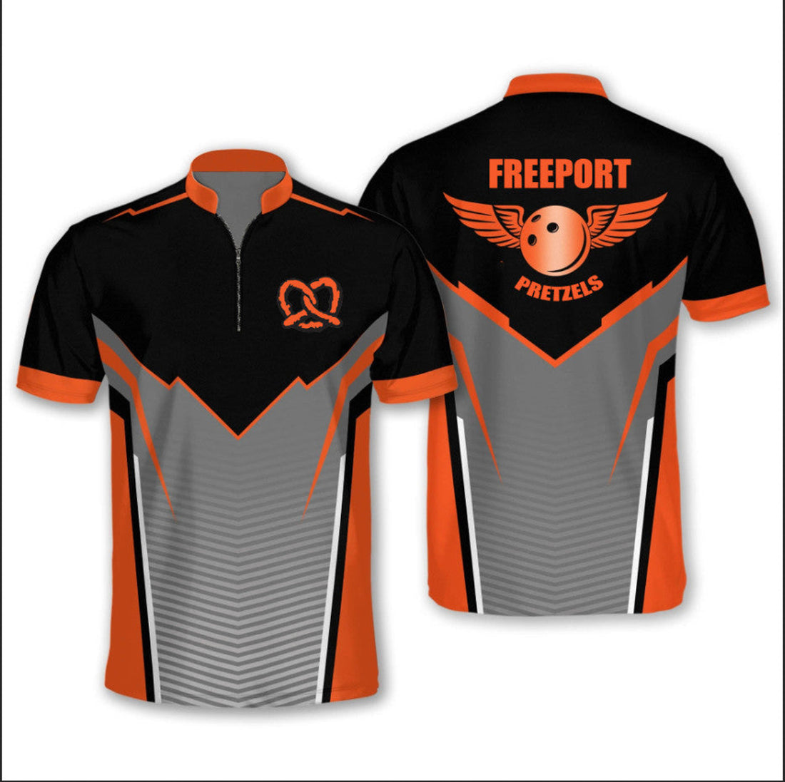 Custom Crazy Bowling Team Jerseys For Men, Orange Bowling Jersey Shirt, Shirt for Bowler