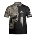 Custom Personalized Skull Camo Flag Bowling Jersey, Gift for Team, Bowling Lovers