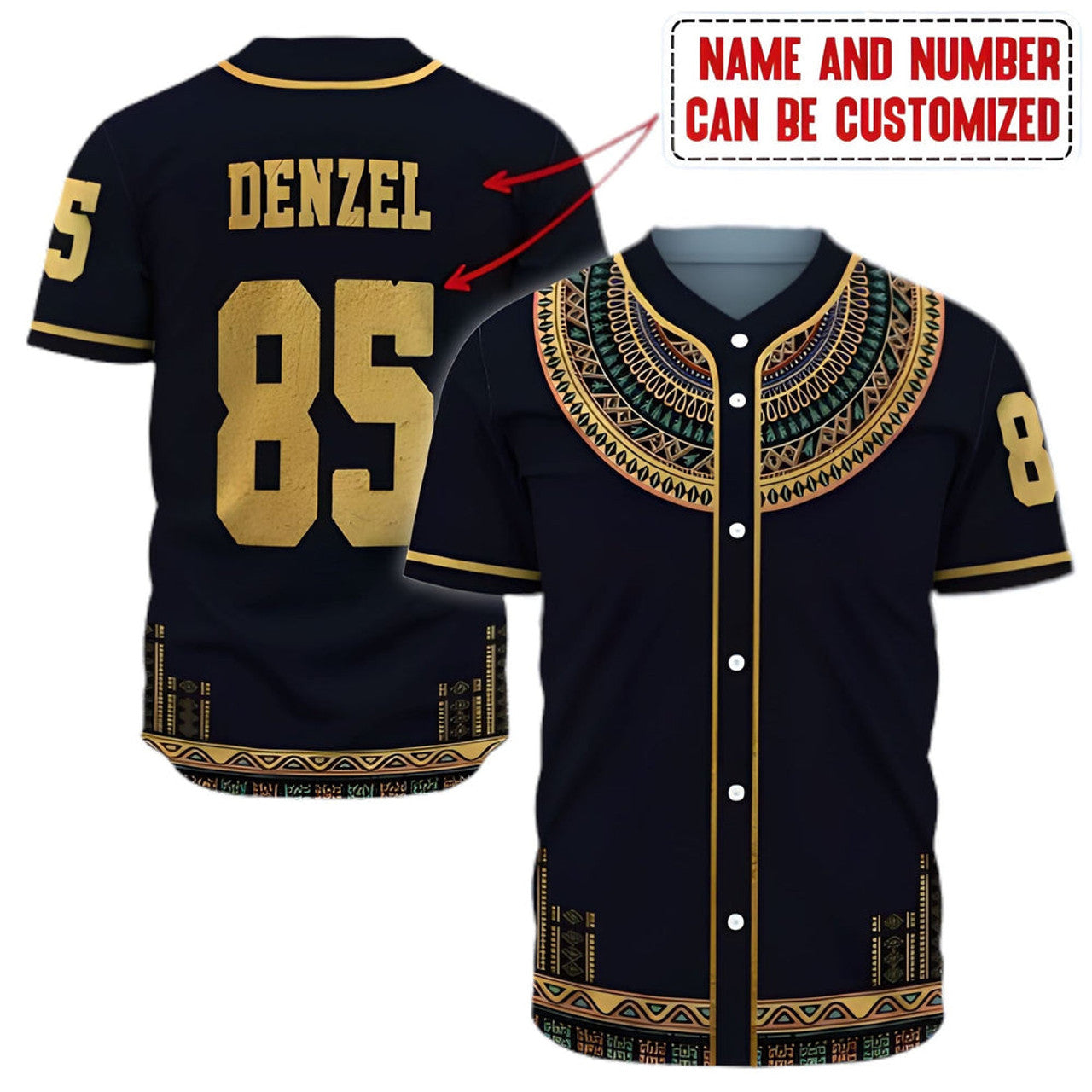 Custom Personalized Dashiki Add, Juneteenth Shirt - Baseball Tee Jersey Shirt